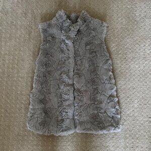 mayoral children's gray fur vest